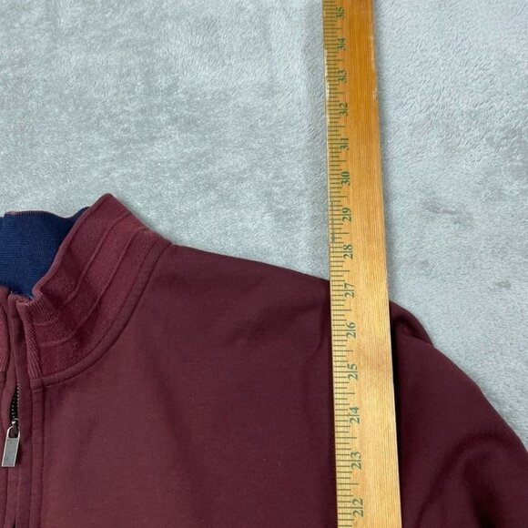 Kirkland Signature Mens Burgundy 1/4 Zip Pullover Size L Casual Sweater a0798 - Picture 3 of 7